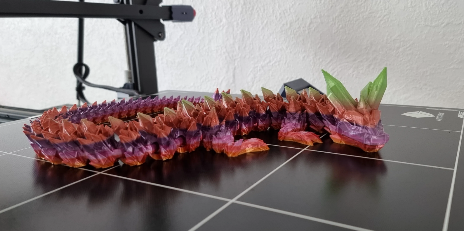 3D Printed Articulated Dragon 3D Printed Dragon with Movable