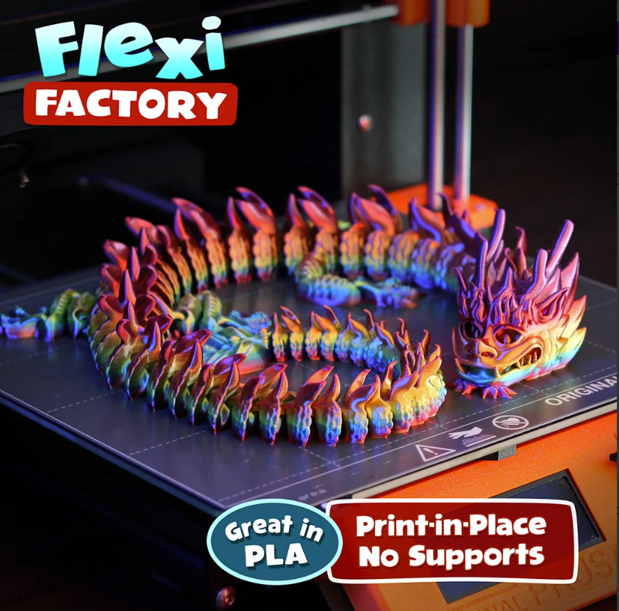 ARTICULATED CRYSTAL DRAGON - FLEXI CRYSTAL DRAGON 3D PRINT | 3D Print Model