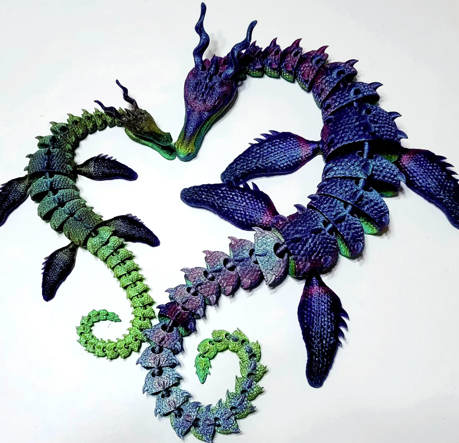 articulated dragon stl files, articulated dragon 3d prints, best articulated dragon 3d prints