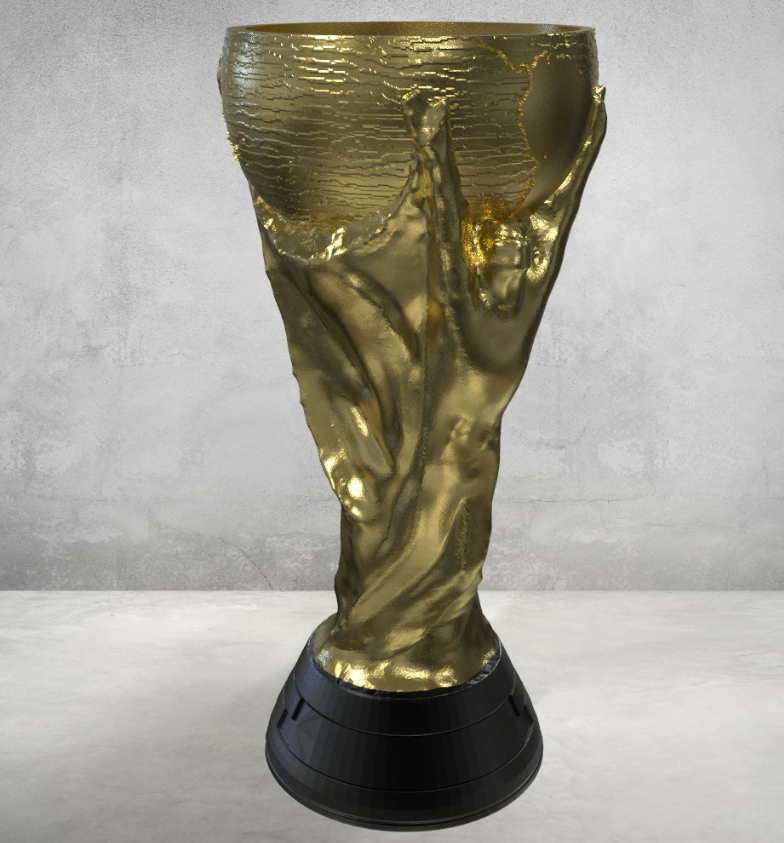 fifa world cup 2022, fifa world cup, 3d printed fifa world cup trophy