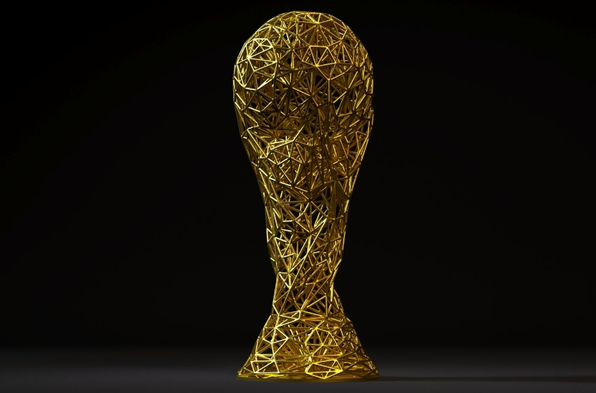 fifa world cup 2022, fifa world cup, 3d printed fifa world cup trophy