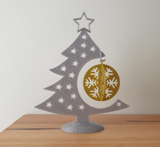 3d printed christmas ornaments, 3d printed christmas tree